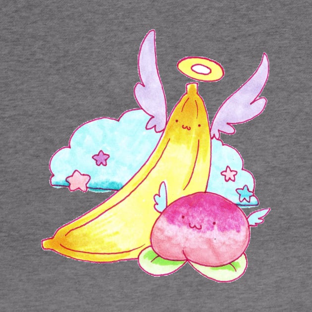 Peach Fruit and Banana Angels by saradaboru